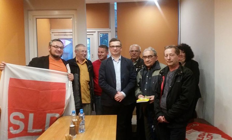 Władze wojewódzkie SLD na spotkaniu w Bełchatowie